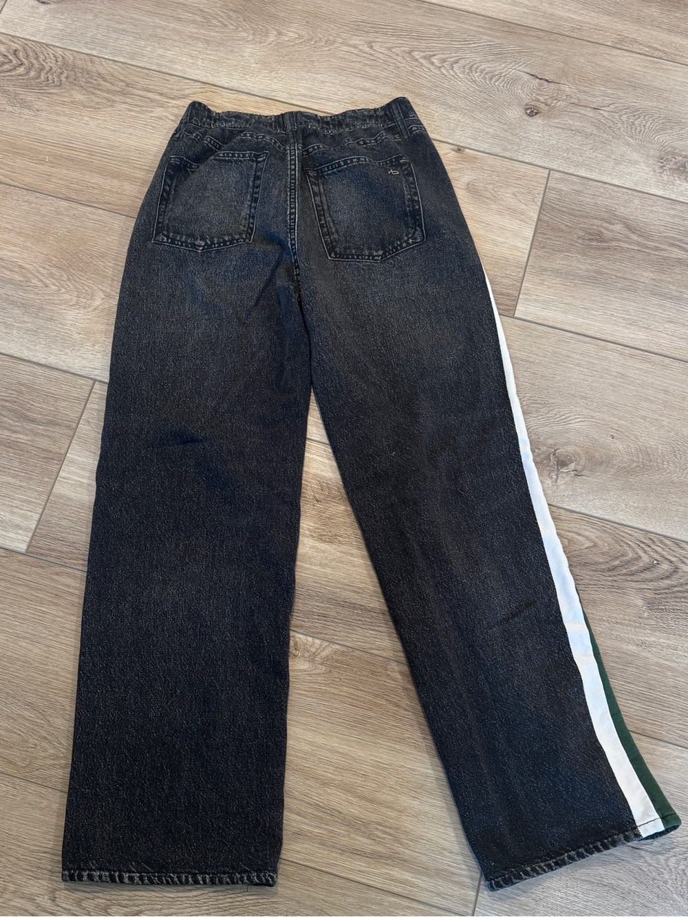 Rag & Bone rb Miramar Sport Stripe Track Pant Washed Back Green White Stripe XS - Picture 8 of 10